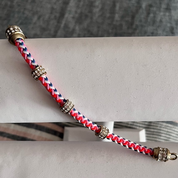 J CREW | rope bracelet | Sliding Crystal Charms - Picture 3 of 16